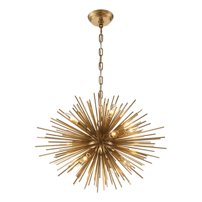 Zeev Lighting 12-Light 24" Unique Square Stem Sputnik Chandelier