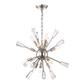 Zeev Lighting 12-Light 24" Polished Nickel Rock Crystal Sputnik Chandelier