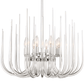 Zeev Lighting 8-Light Solid Curved Clear Glass Pendant