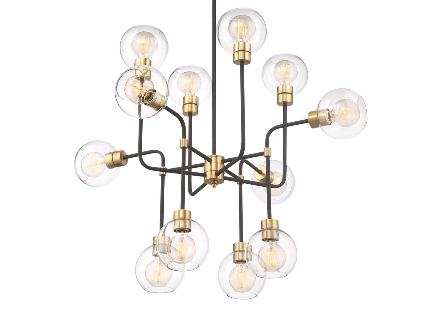 Zeev Lighting 12-Light 43" Adjustable Geometric Globe Chandelier