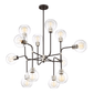 Zeev Lighting 12-Light 43" Adjustable Geometric Globe Chandelier