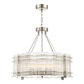 Zeev Lighting 10-Light 28" Round Fluted Glass Chandelier