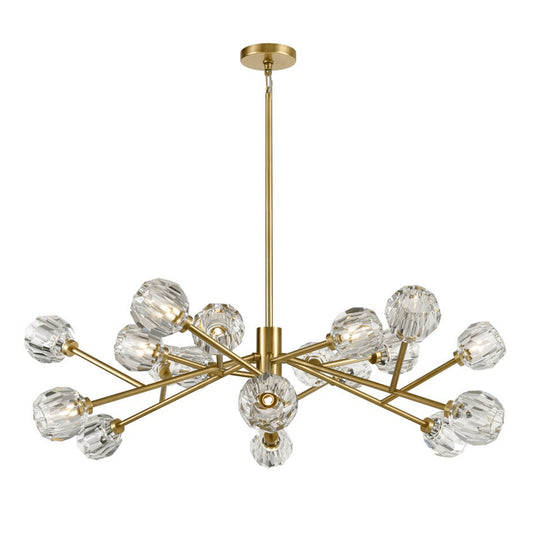 Zeev Lighting 18-Light 48" Modern Sputnik Crystal Chandelier