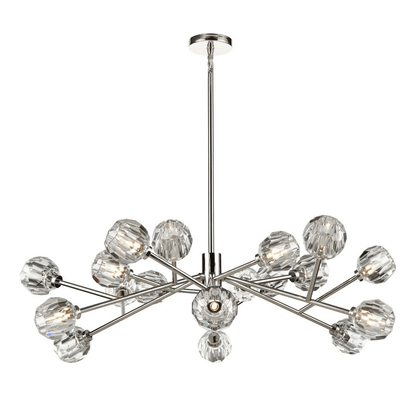 Zeev Lighting 18-Light 48" Modern Sputnik Crystal Chandelier