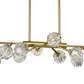 Zeev Lighting 12-Light 35" Modern Sputnik Crystal Linear Chandelier