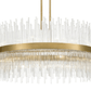 Zeev Lighting 22-Light 32" Sleek Banded Crystal Drum Chandelier