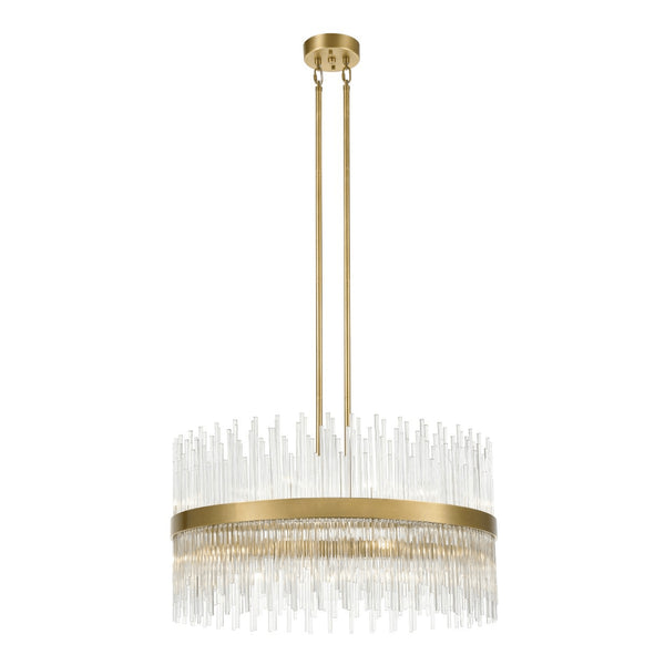 Zeev Lighting 22-Light 32 Sleek Banded Crystal Drum Chandelier