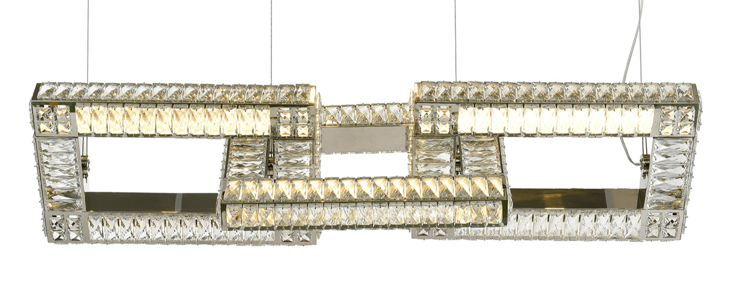 Zeev Lighting 6-Light 52" Rectangular Chain Linked Linear Chandelier