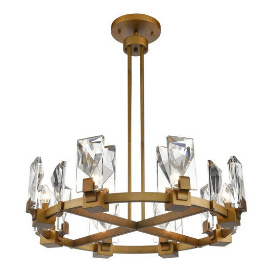 Zeev Lighting 8-Light 32" Wheel Styled Chandelier