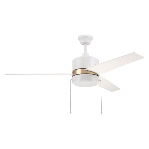 Carro USA Flint 52 inch 3-Blade Ceiling Fan with LED Light Kit and Pull Chain