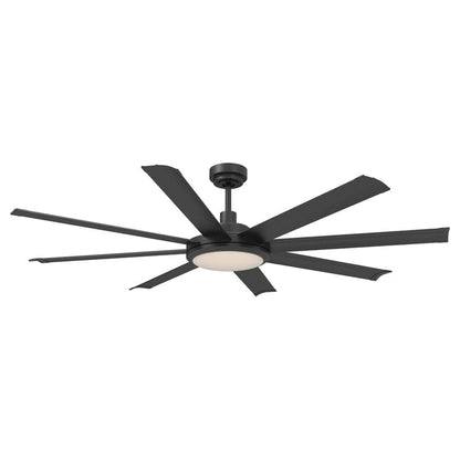 Parrot Uncle 60" Modern DC Motor Downrod Mount Ceiling Fan with Lighting and Remote Control