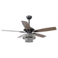 Parrot Uncle 52" Howell Modern Downrod Mount Reversible Crystal Ceiling Fan with Lighting and Remote Control