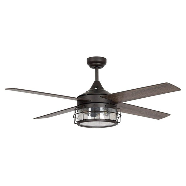 Parrot Uncle 52 Celentano Farmhouse Downrod Mount Reversible Ceiling Fan with Lighting and Remote Control