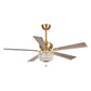 Parrot Uncle 52" Ganga Modern Downrod Mount Reversible Crystal Ceiling Fan with Lighting and Remote Control