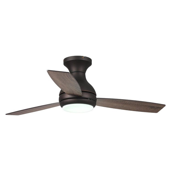Parrot Uncle 48 Beckette Modern Flush Mount Reversible Ceiling Fan with Lighting and Remote Control