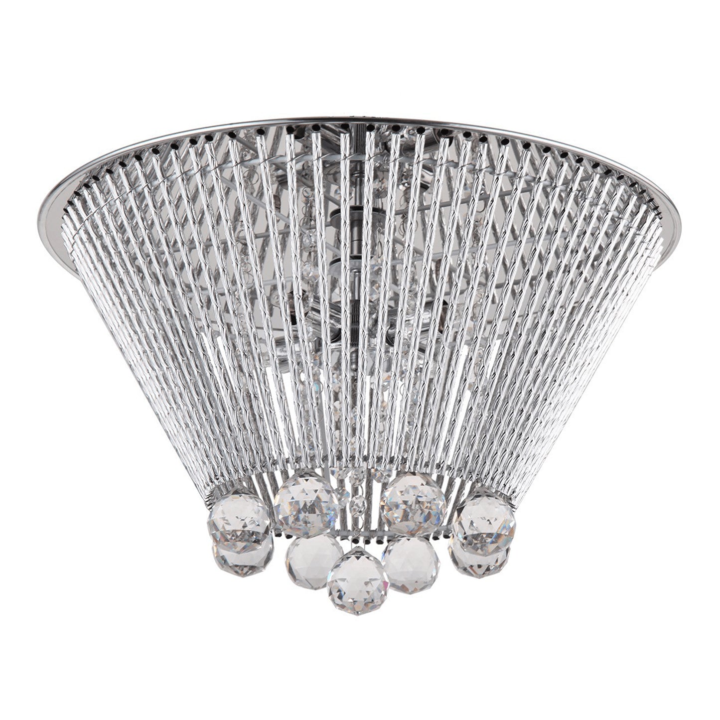 Zeev Lighting 4-Light 17" Crystal Flush Mount