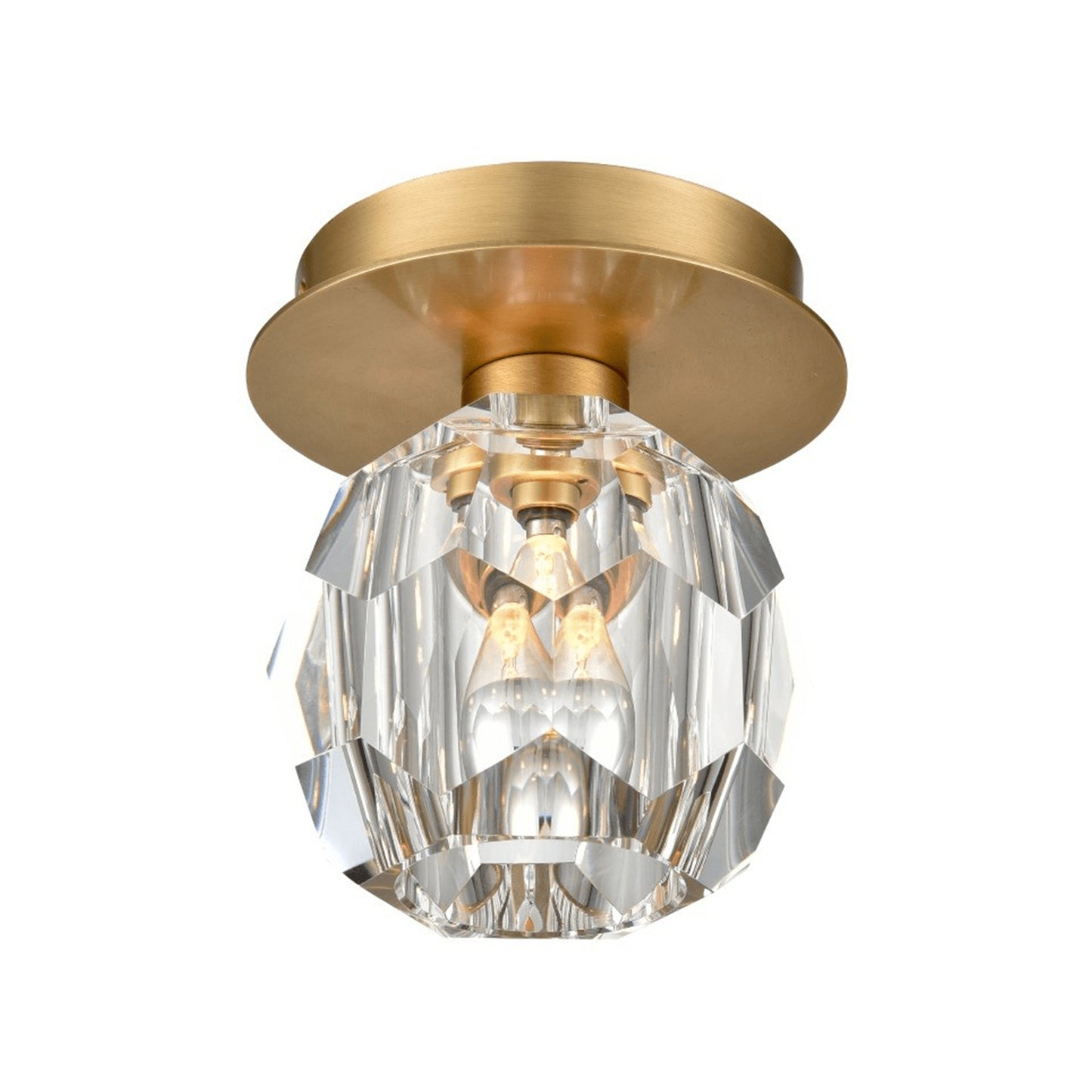 Zeev Lighting 5" Single Crystal Mini-Flush Mount