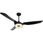 Carro USA Fletcher 60 inch 3-Blade Smart Ceiling Fan with LED Light Kit & Remote