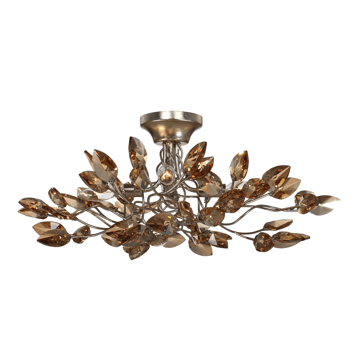 Zeev Lighting 4-Light 22" Organic Antique Semi-Flush Mount