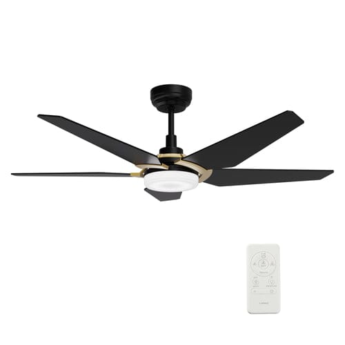 Carro USA Woodrow 52 inch 5-Blade Smart Ceiling Fan with LED Light Kit & Remote