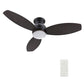 Carro USA Trento 44 inch 3-Blade Flush Mount Smart Ceiling Fan with LED Light Kit & Remote