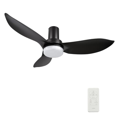 Carro USA Ryna 45 inch 3-Blade Flush Mount Smart Ceiling Fan with LED Light Kit & Remote