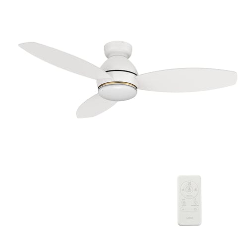 Carro USA Hobart 48 inch 3-Blade Flush Mount Smart Ceiling Fan with LED Light Kit & Remote