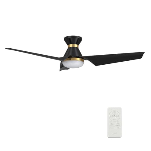 Carro USA Kreis 52 inch Flush Mount 3-Blade Smart Ceiling Fan with LED Light Kit & Remote