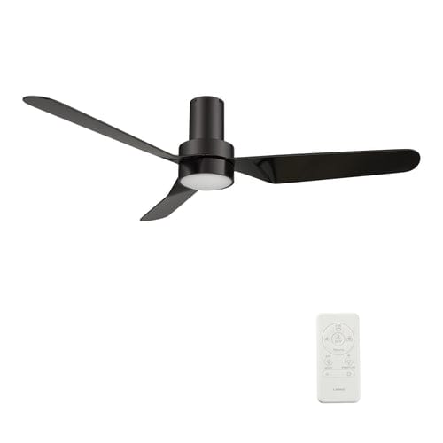 Carro USA Madrid 52 inch 3-Blade Flush Mount Smart Ceiling Fan with LED Light Kit & Remote