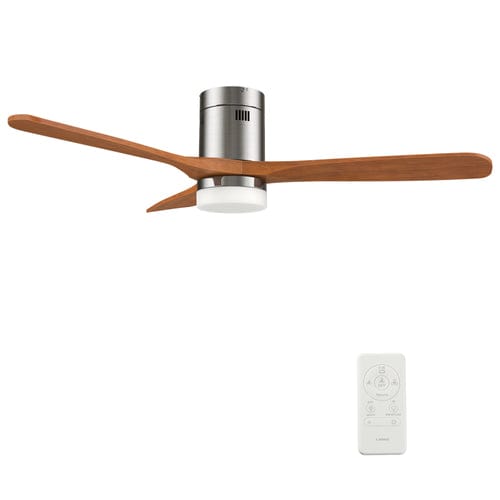 Carro USA Labelle 52 inch 3-Blade Flush Mount Smart Ceiling Fan with LED Light Kit & Remote