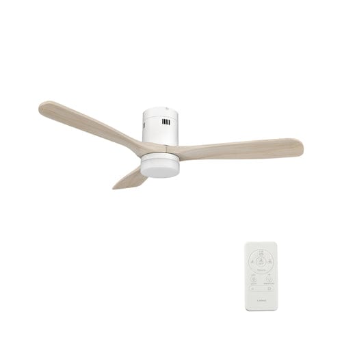 Carro USA Labelle 52 inch 3-Blade Flush Mount Smart Ceiling Fan with LED Light Kit & Remote