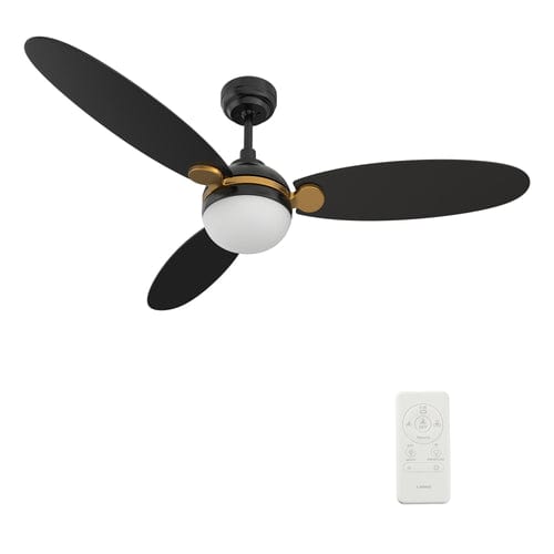 Carro USA Pearla 52 inch 3-Blade Smart Ceiling Fan with LED Light Kit & Remote Control