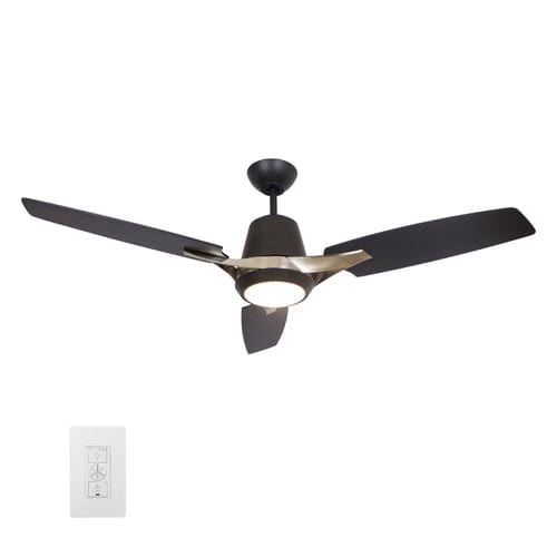 Carro USA Eunoia 52 inch 3-Blade Smart Ceiling Fan with LED Light Kit & Wall Switch