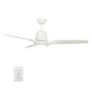 Carro USA Eunoia 52 inch 3-Blade Smart Ceiling Fan with LED Light Kit & Wall Switch