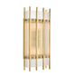 Zeev Lighting 2-Light Fluted Glass Panel Aged Brass Vertical Wall Sconce