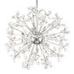 Zeev Lighting 12-Light Floral Crystal Pedal Sputnik Chrome Pendant Light