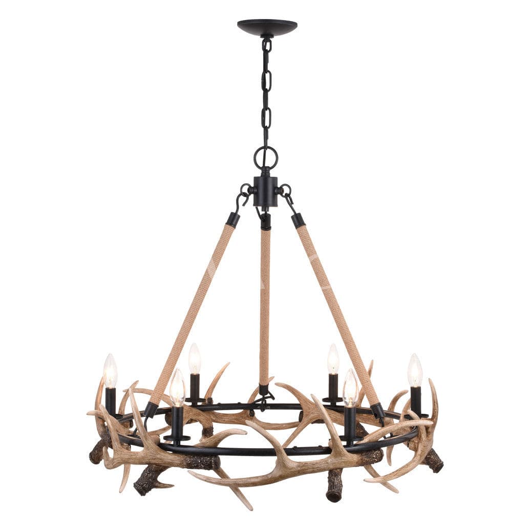 Breckenridge 30.5-in. 6 Light Antler Chandelier