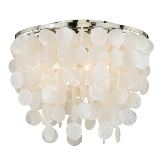 Elsa 16-in Flush Mount Ceiling Light Satin Nickel