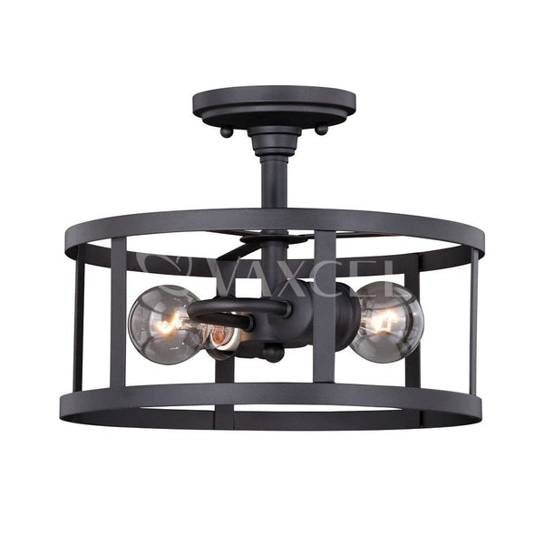 Akron 12-in Semi-Flush Mount Oil Rubbed Bronze