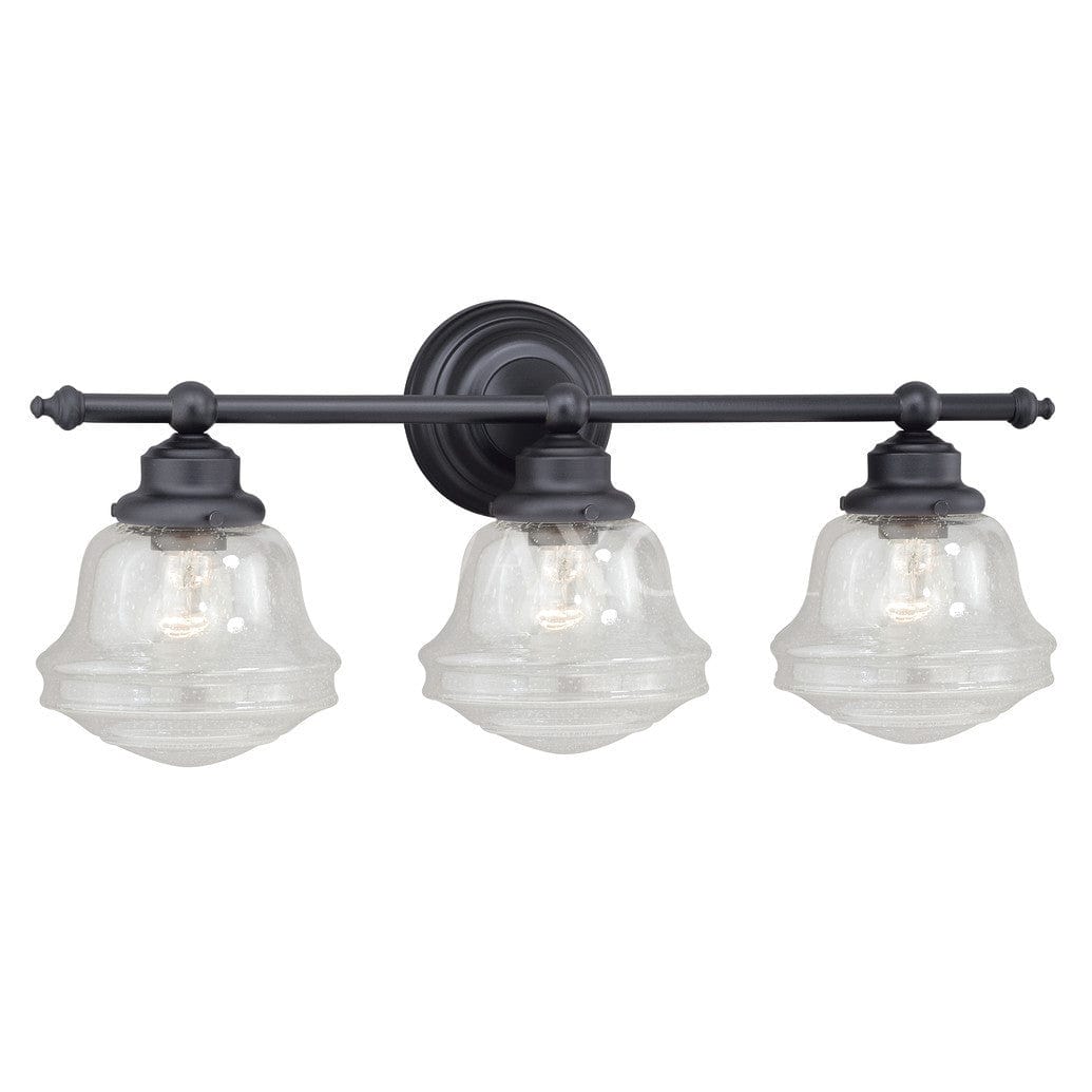 Huntley 3 Light Vanity Clear Glass Oil Rubbed Bronze