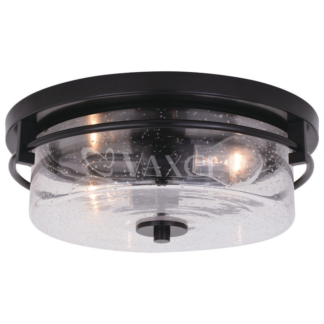 Addison 15-in. 2 Light Flush Mount Matte Black