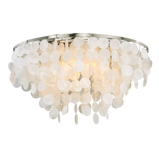 Elsa 24-in Flush Mount Ceiling Light Satin Nickel