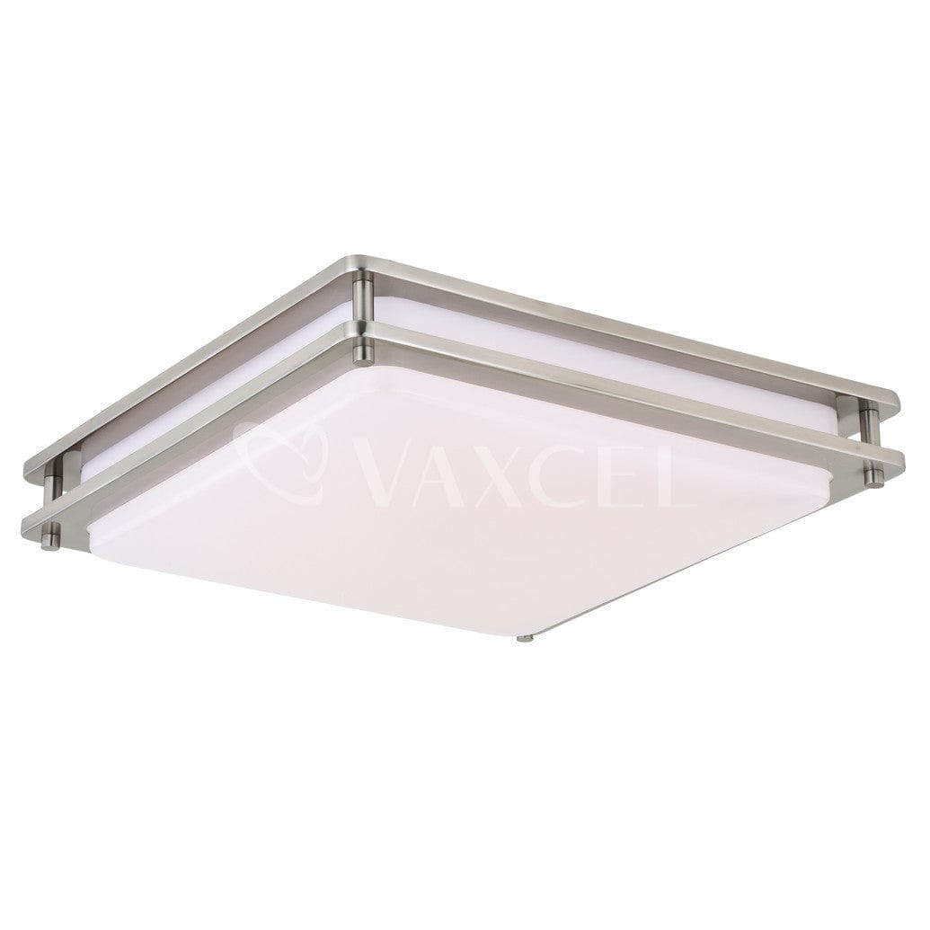 Horizon 16-in LED Flush Mount Ceiling Light Satin Nickel