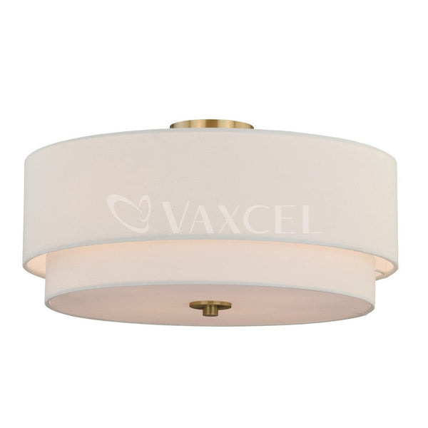 Burnaby 20.5-in Semi Flush Ceiling Light Matte Brass