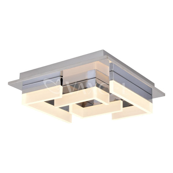 Atra 13.5-in Square LED Flush Mount Ceiling Light Chrome