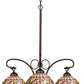 Meyda Lighting 24" Wide Tiffany Turning Leaf 3 Light Chandelier