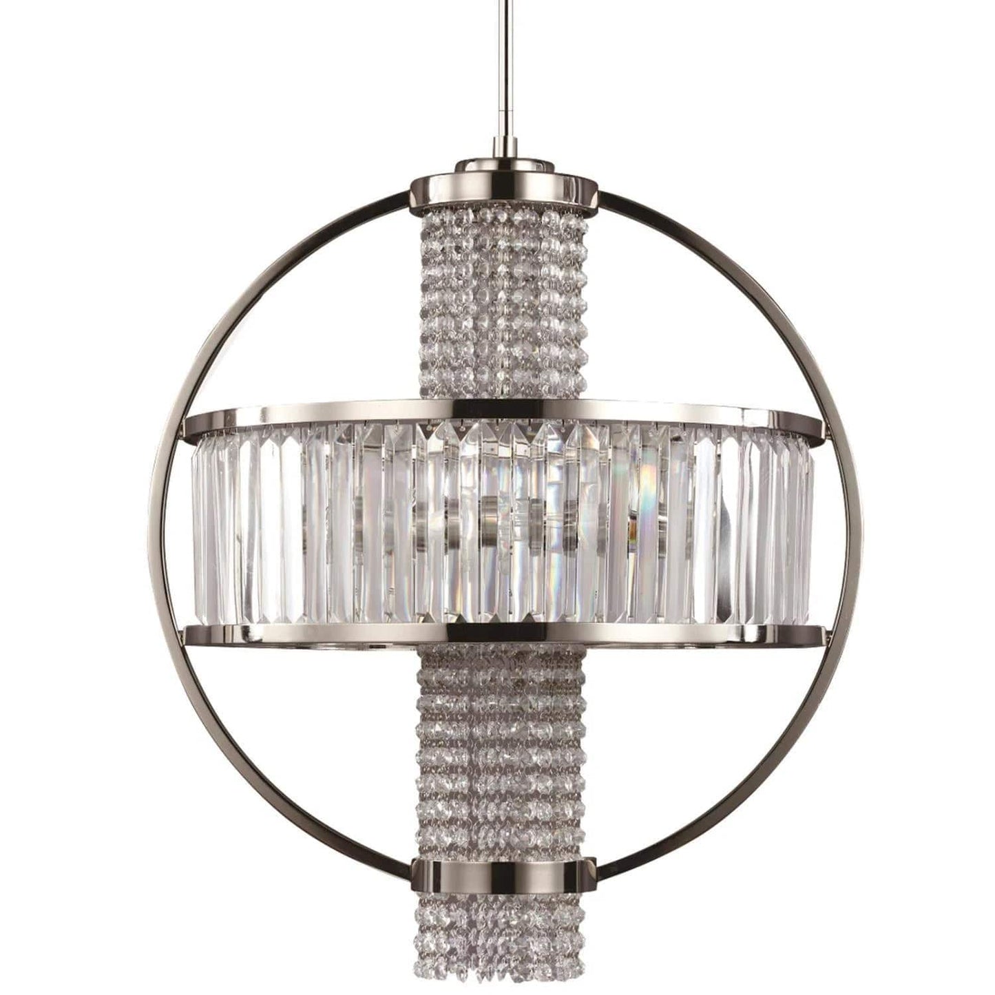 Zeev Lighting 4-Light 22" Crystal Hybrid Chandelier