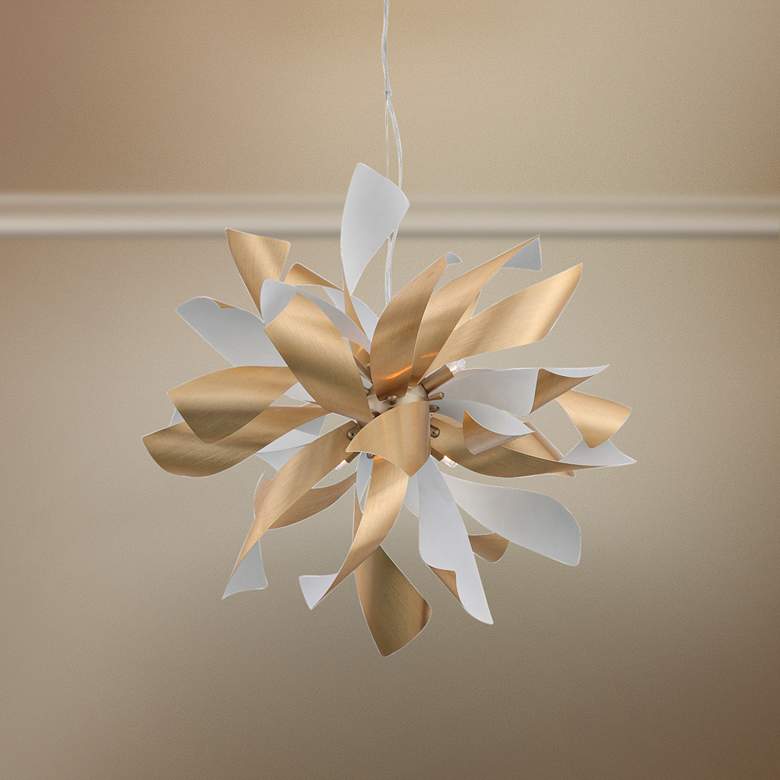 Zeev Lighting 9-Light Decorative Floral Windmill Chandelier